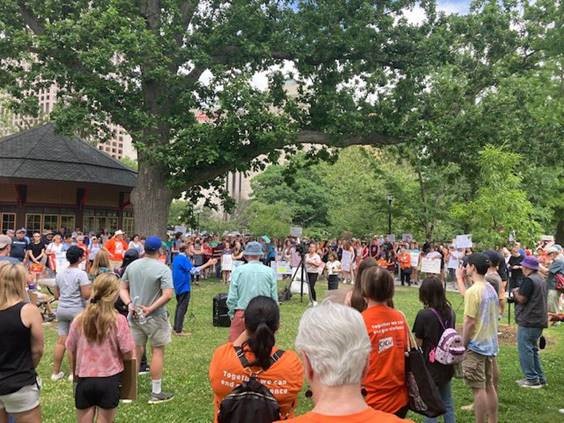 Blumenthal attended March for Our Lives rallies in Hartford, Newtown, and Stamford.